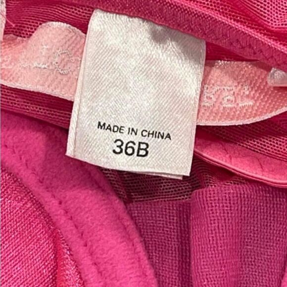 Victoria’s Secret Hot Pink Sheer Chemise 36B Black Ribbon Trim - Picture 7 of 7